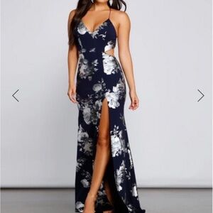 Floral Cutout Maxi Dress